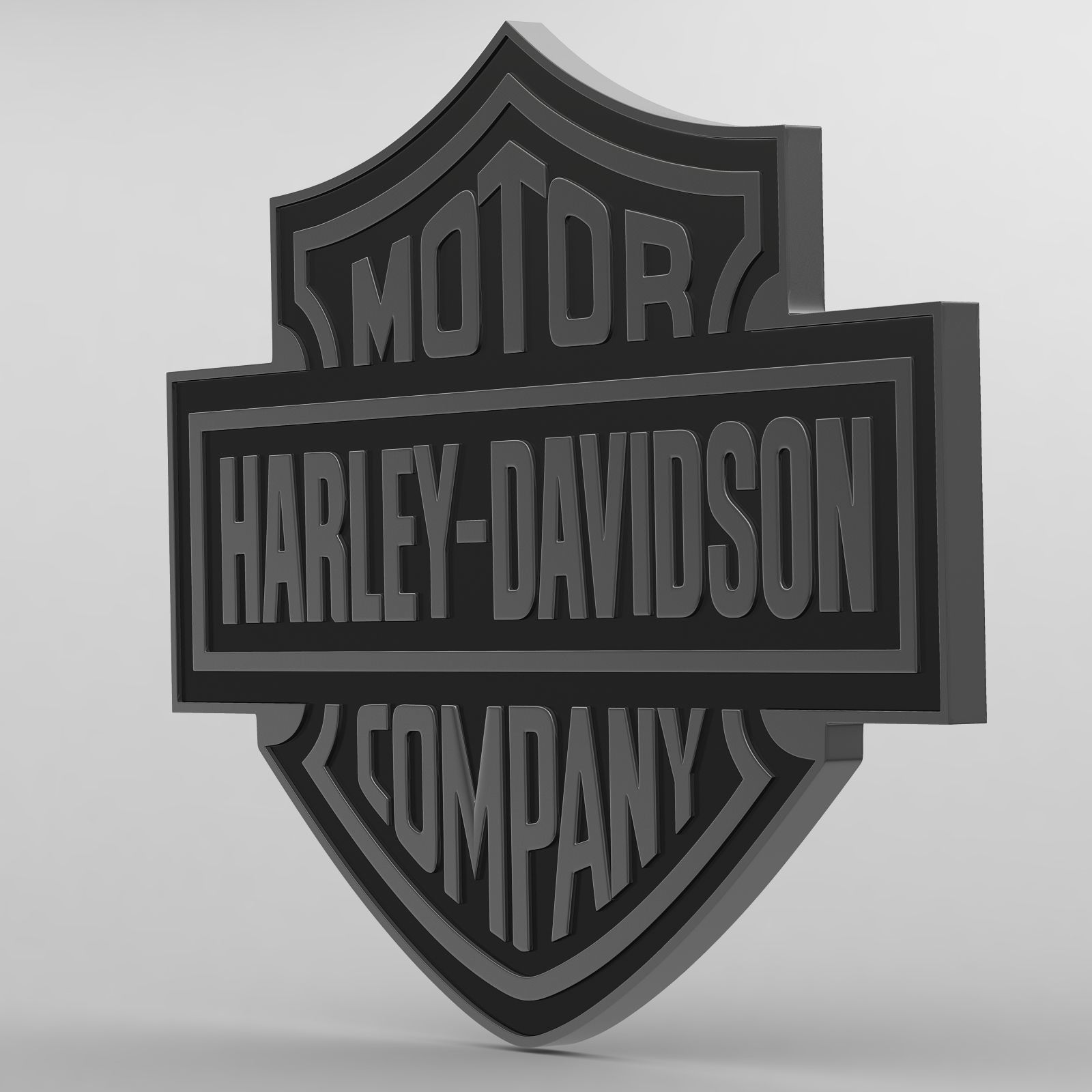 harley davidson logo 3D model_2