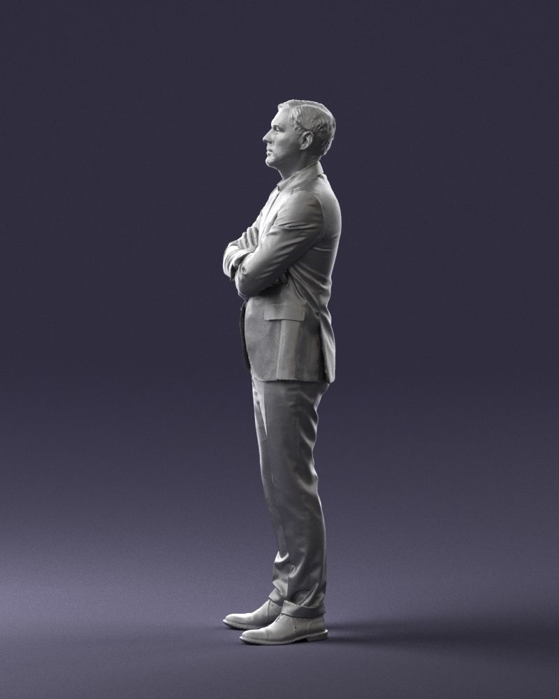 Man in a silver suit 0371 3D model_10