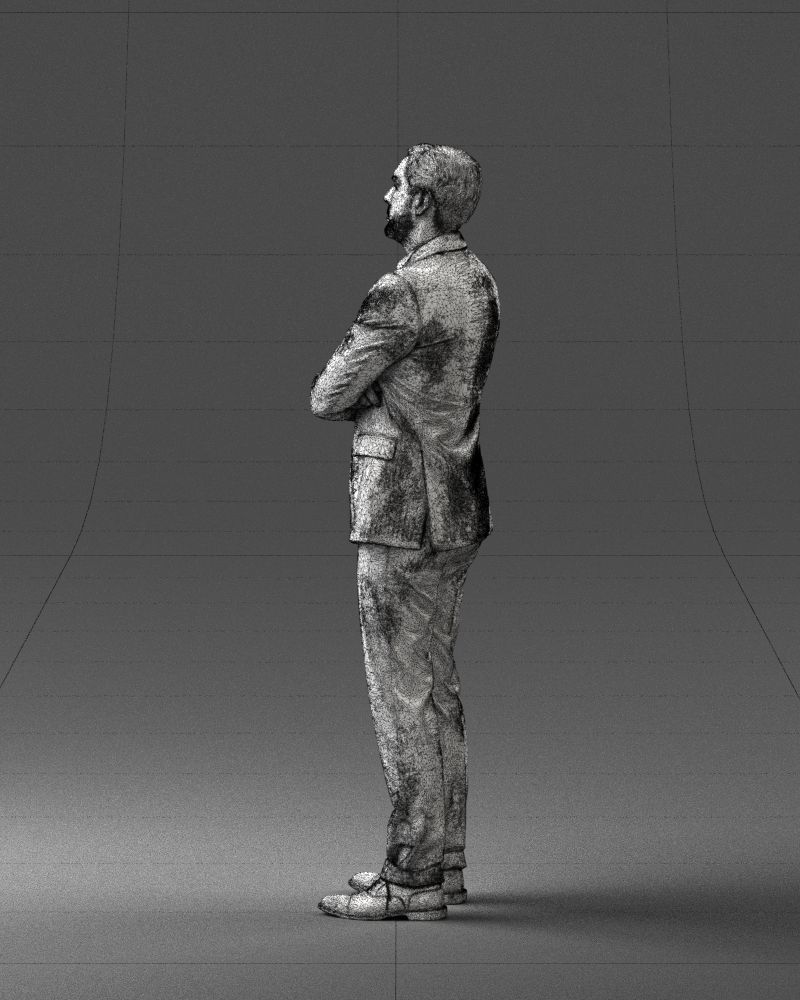 Man in a silver suit 0371 3D model_14