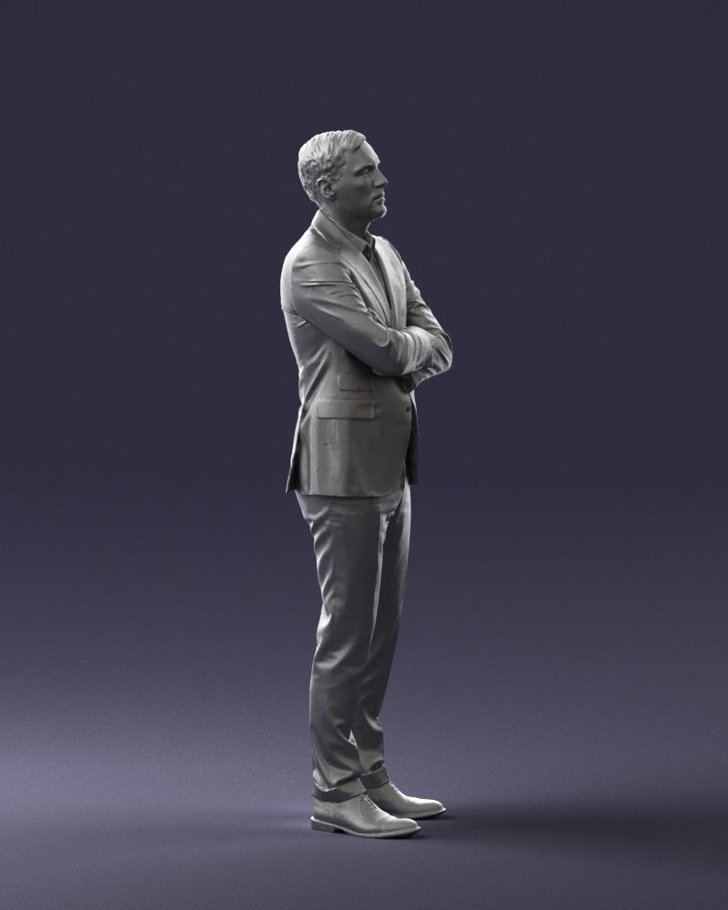 Man in a silver suit 0371 3D model_31