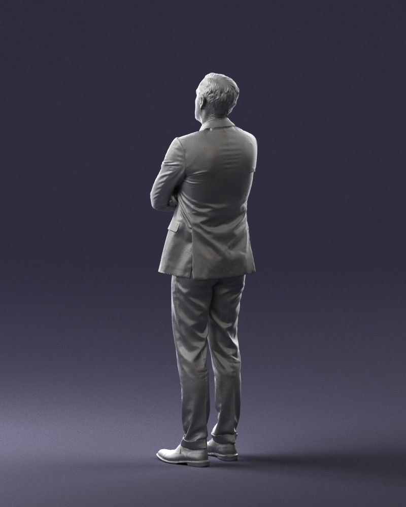 Man in a silver suit 0371 3D model_16