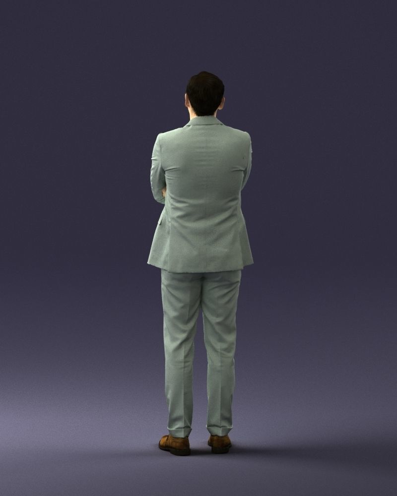 Man in a silver suit 0371 3D model_18