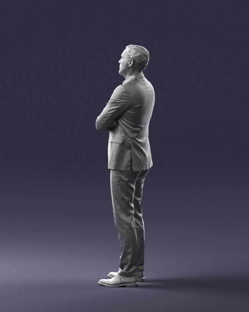 Man in a silver suit 0371 3D model_13