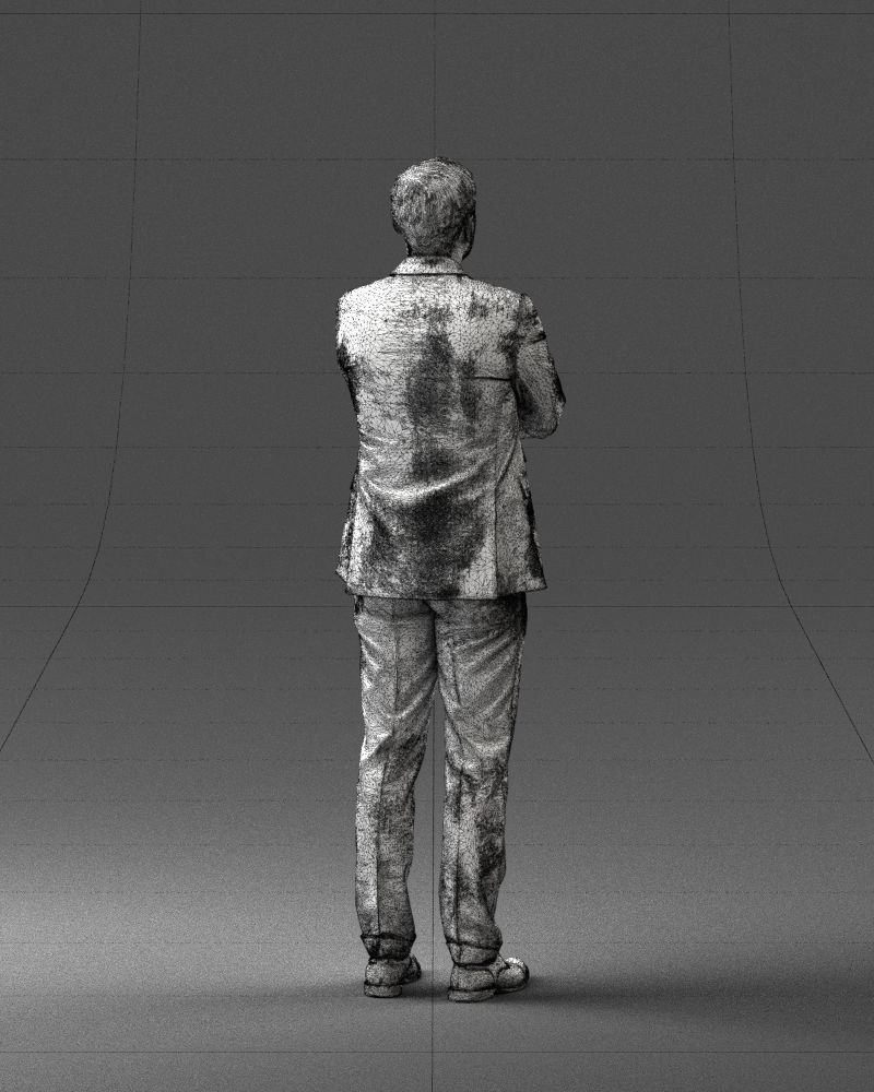 Man in a silver suit 0371 3D model_23