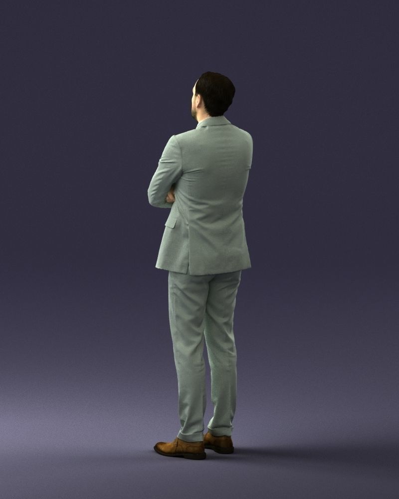 Man in a silver suit 0371 3D model_15