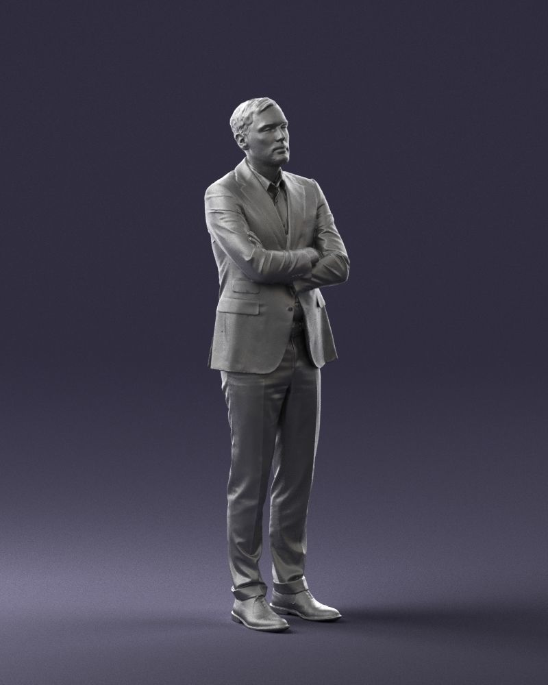 Man in a silver suit 0371 3D model_34