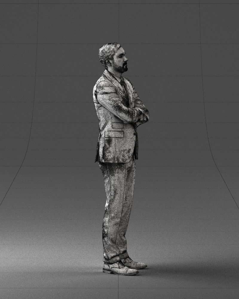 Man in a silver suit 0371 3D model_32