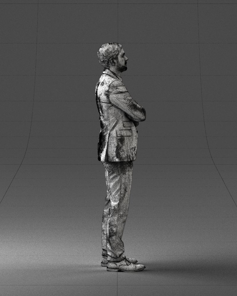 Man in a silver suit 0371 3D model_29