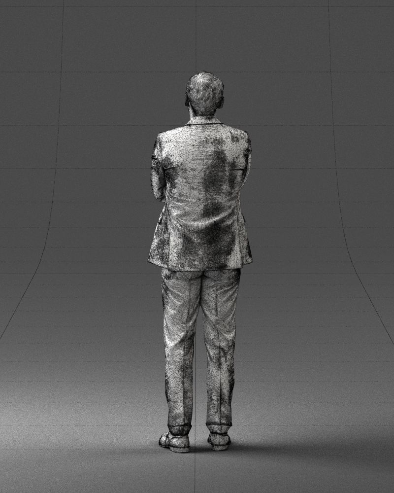 Man in a silver suit 0371 3D model_20