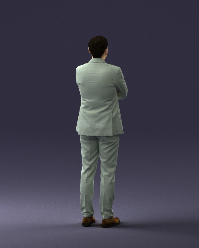 Man in a silver suit 0371 3D model_21