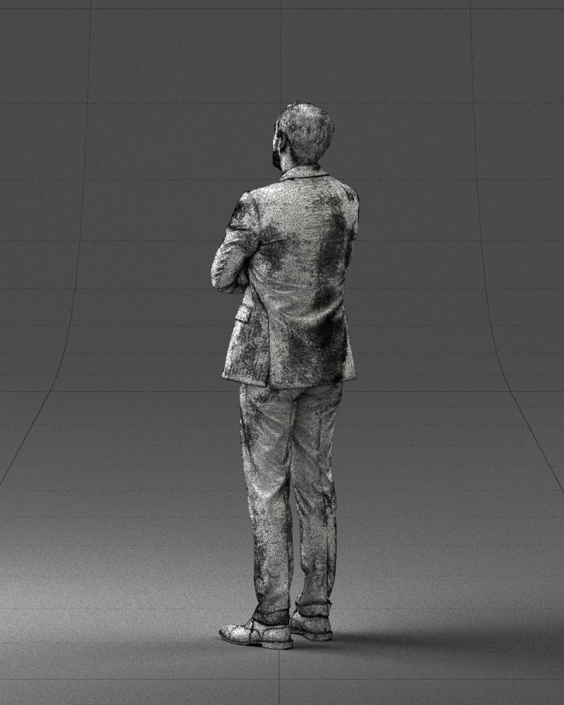 Man in a silver suit 0371 3D model_17
