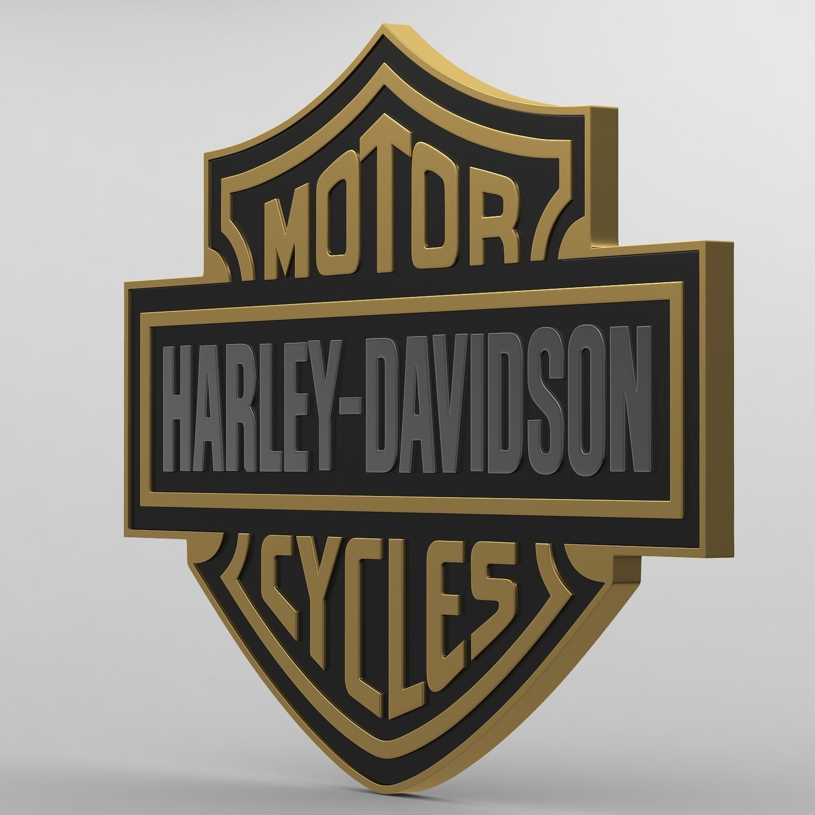 harley davidson logo 3D model_2
