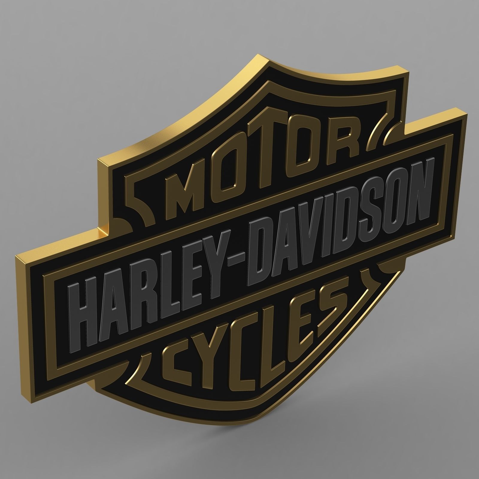 harley davidson logo 3D model_3