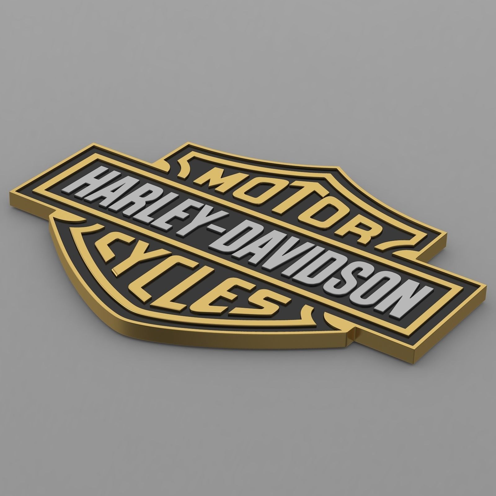 harley davidson logo 3D model_4