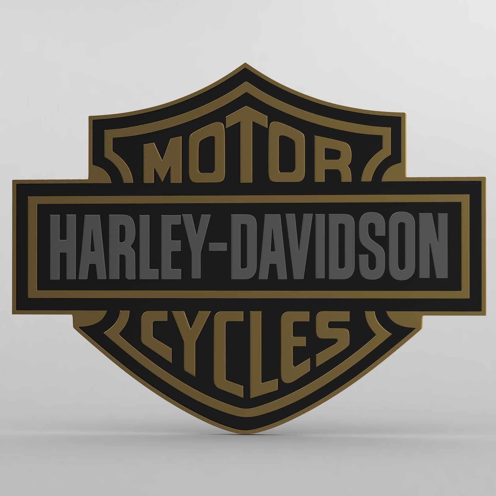 harley davidson logo 3D model_1