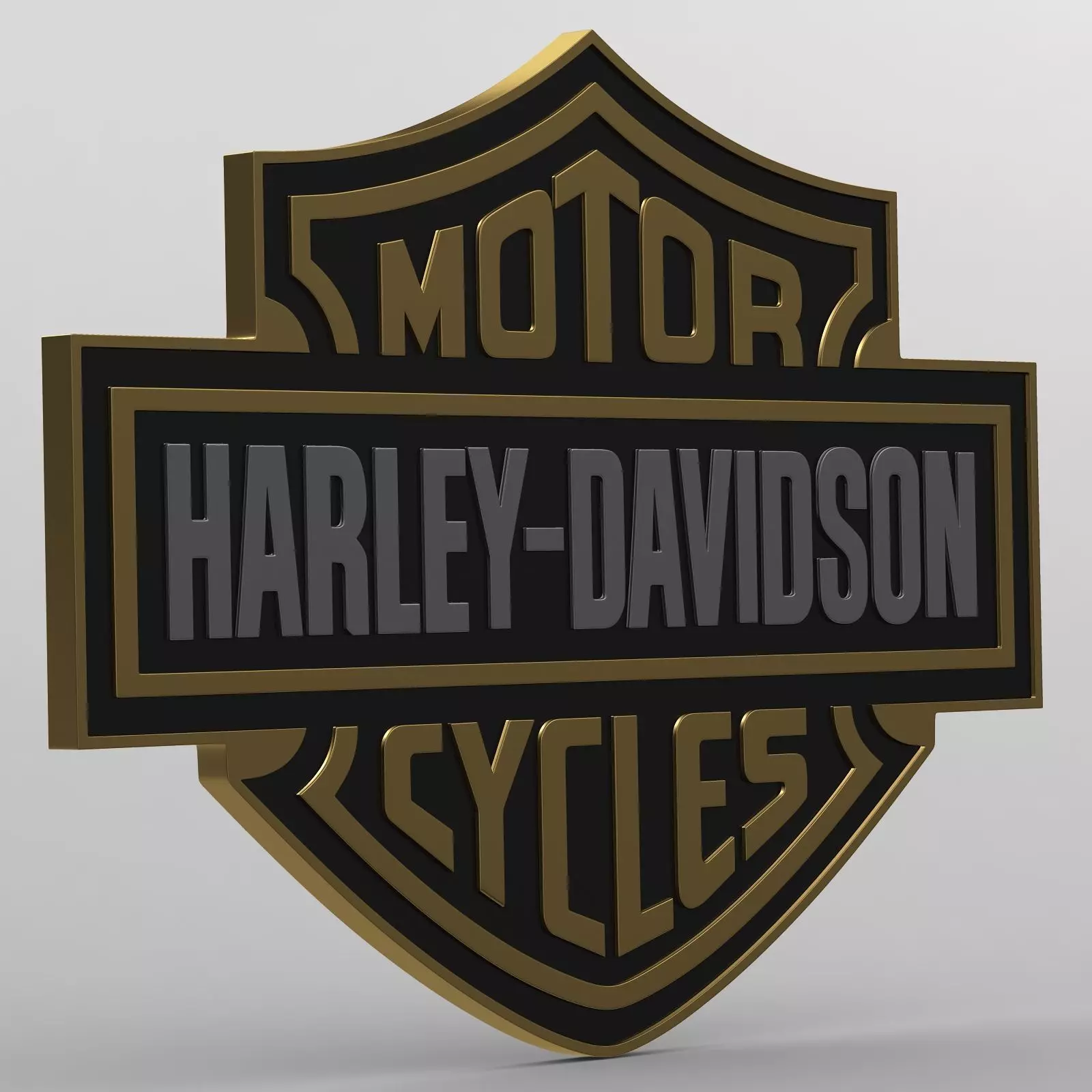 harley davidson logo 3D model_0