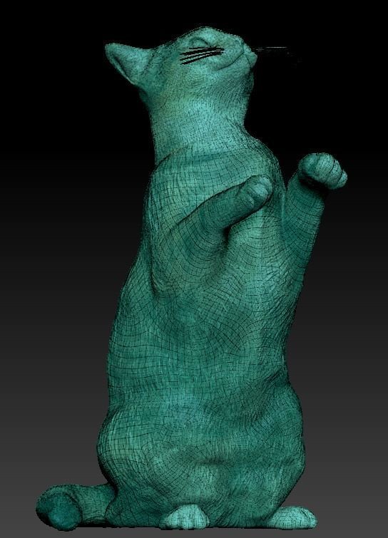 Calico cat 10 Low-poly 3D model_4