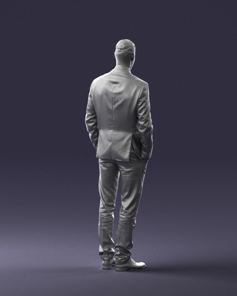 Young man in green tie and suit 0383 3D Print Ready 3D print model_22