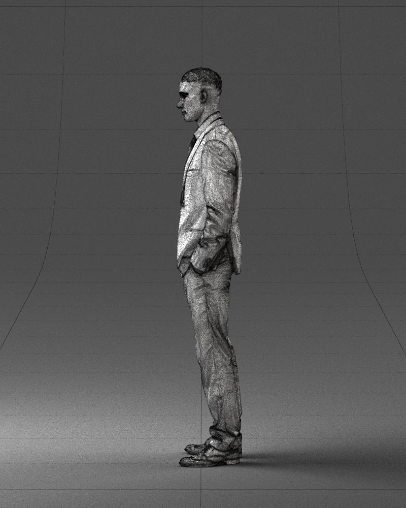 Young man in green tie and suit 0383 3D Print Ready 3D print model_11