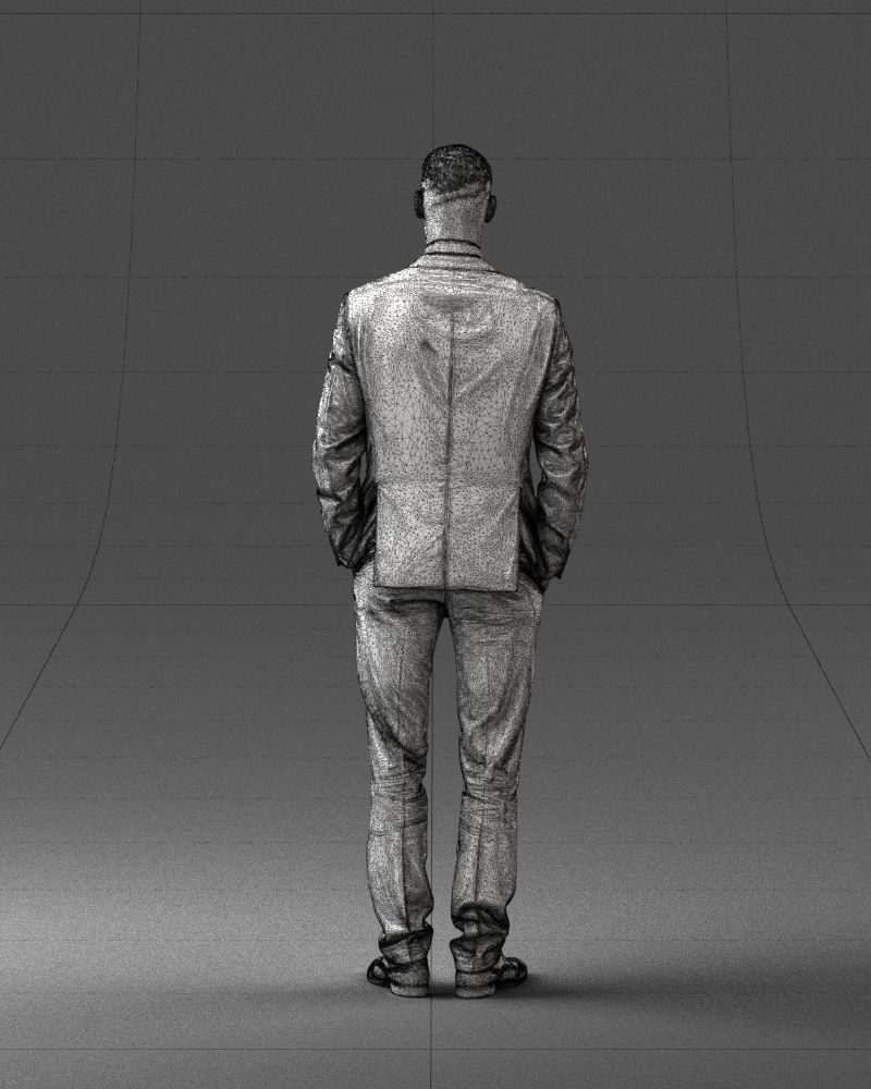 Young man in green tie and suit 0383 3D Print Ready 3D print model_20