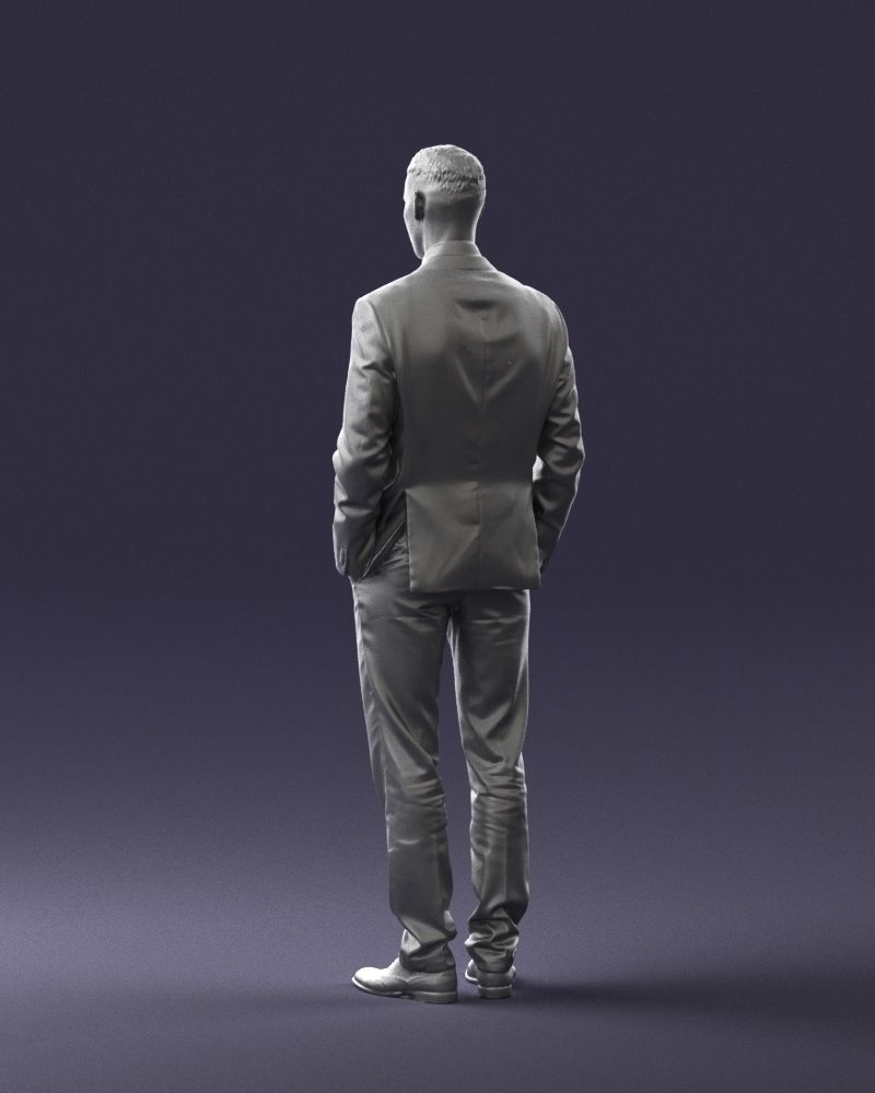 Young man in green tie and suit 0383 3D Print Ready 3D print model_16