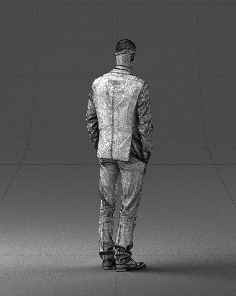 Young man in green tie and suit 0383 3D Print Ready 3D print model_23