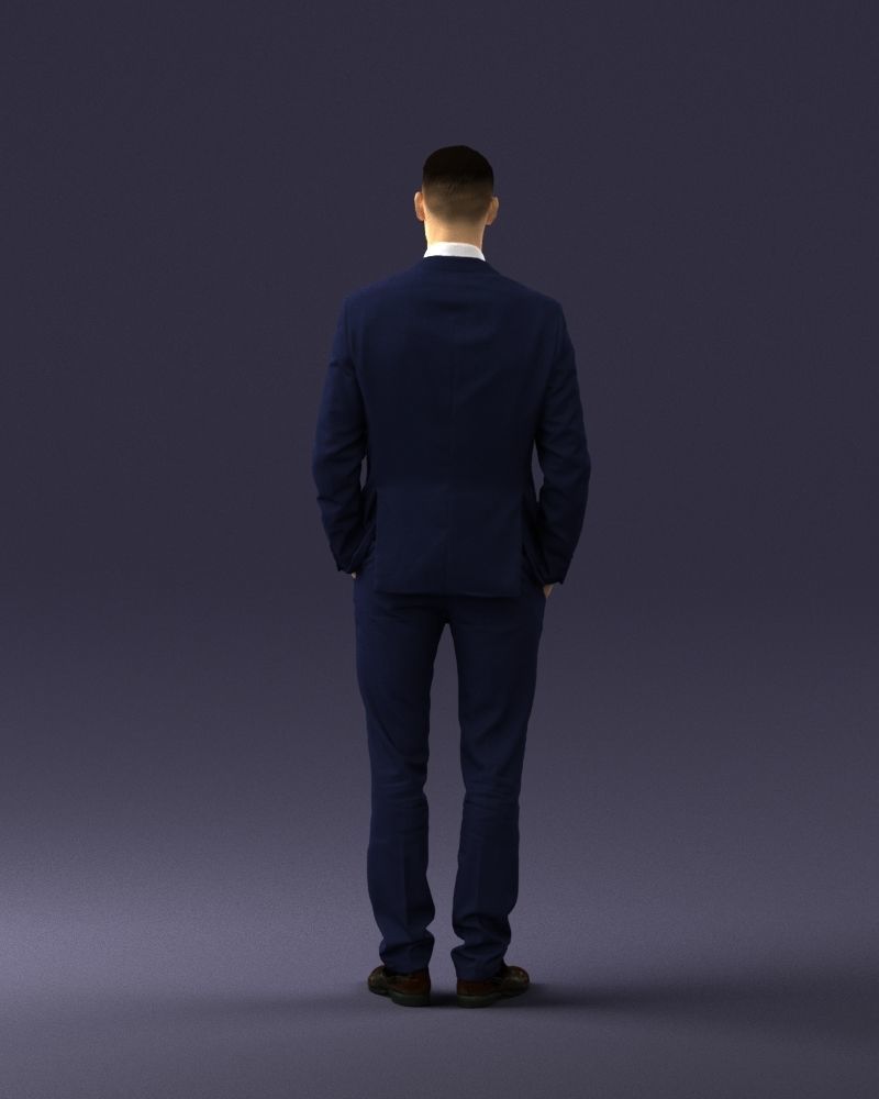 Young man in green tie and suit 0383 3D Print Ready 3D print model_18