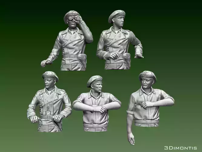 German tank crew 3D print model
