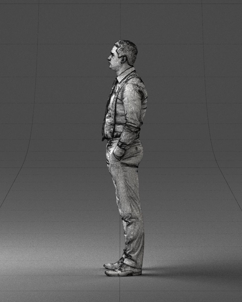 Guy in trousers with suspenders 0380 3D Print Ready 3D print model_11