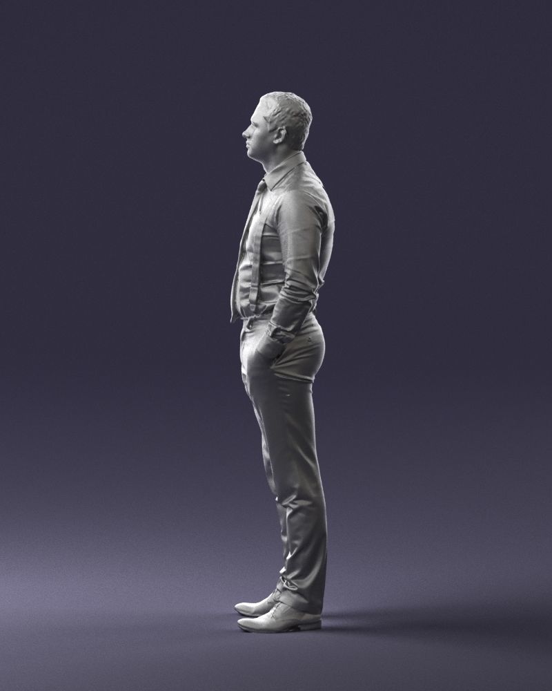 Guy in trousers with suspenders 0380 3D Print Ready 3D print model_10