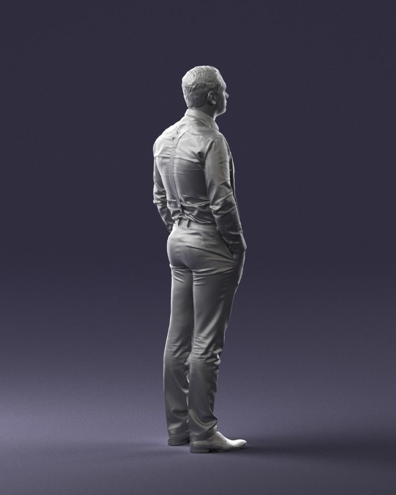 Guy in trousers with suspenders 0380 3D Print Ready 3D print model_25