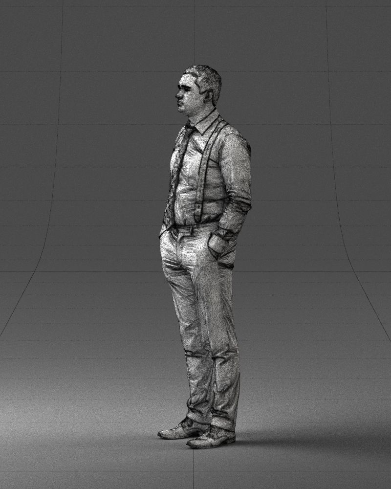 Guy in trousers with suspenders 0380 3D Print Ready 3D print model_8