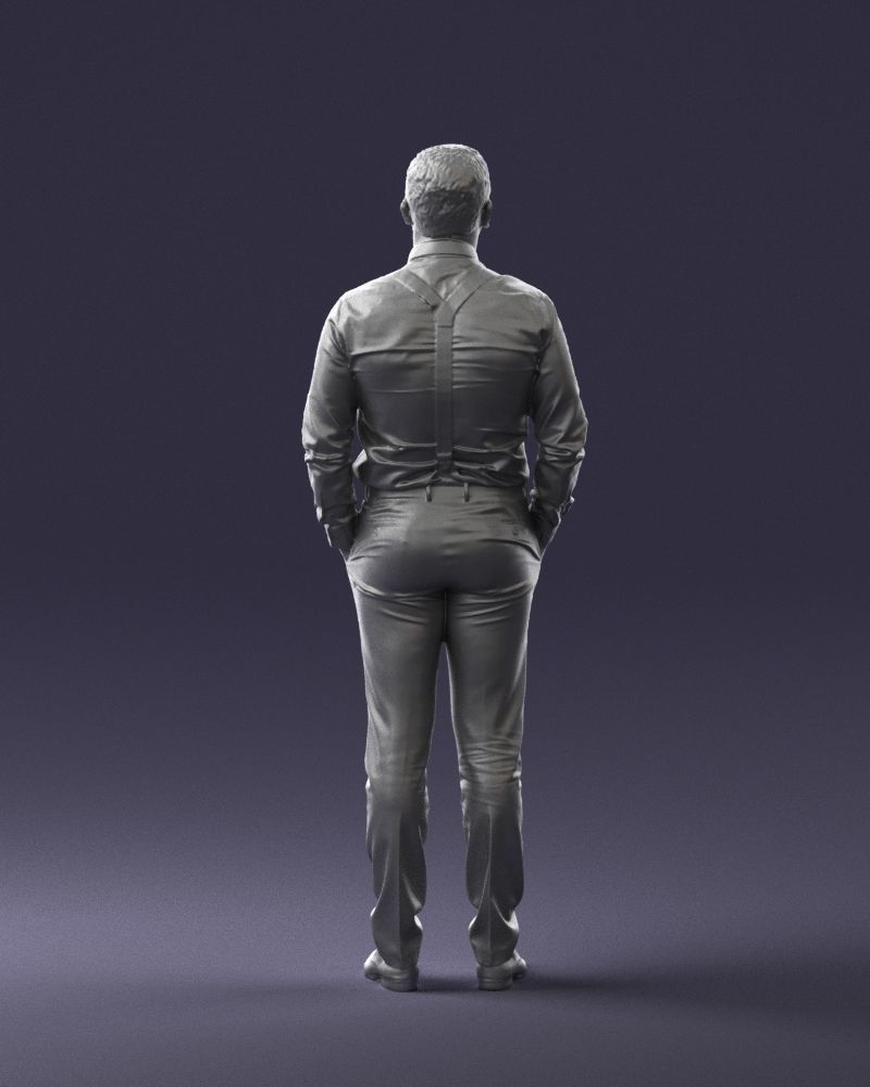 Guy in trousers with suspenders 0380 3D Print Ready 3D print model_19