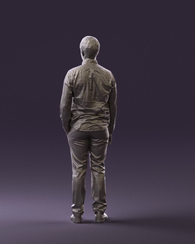 Man in black yellow tshirt 0409 3D Print ready 3D print model_18