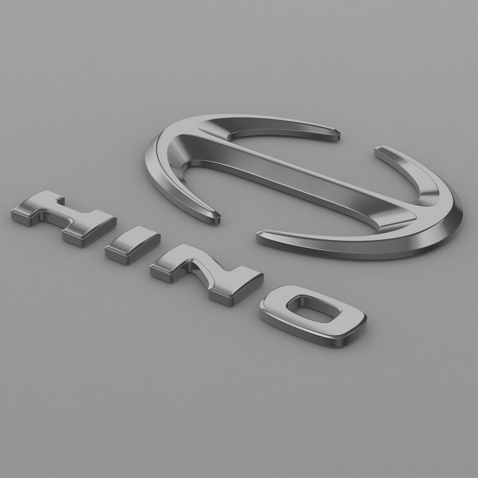 hino logo 3D model_11
