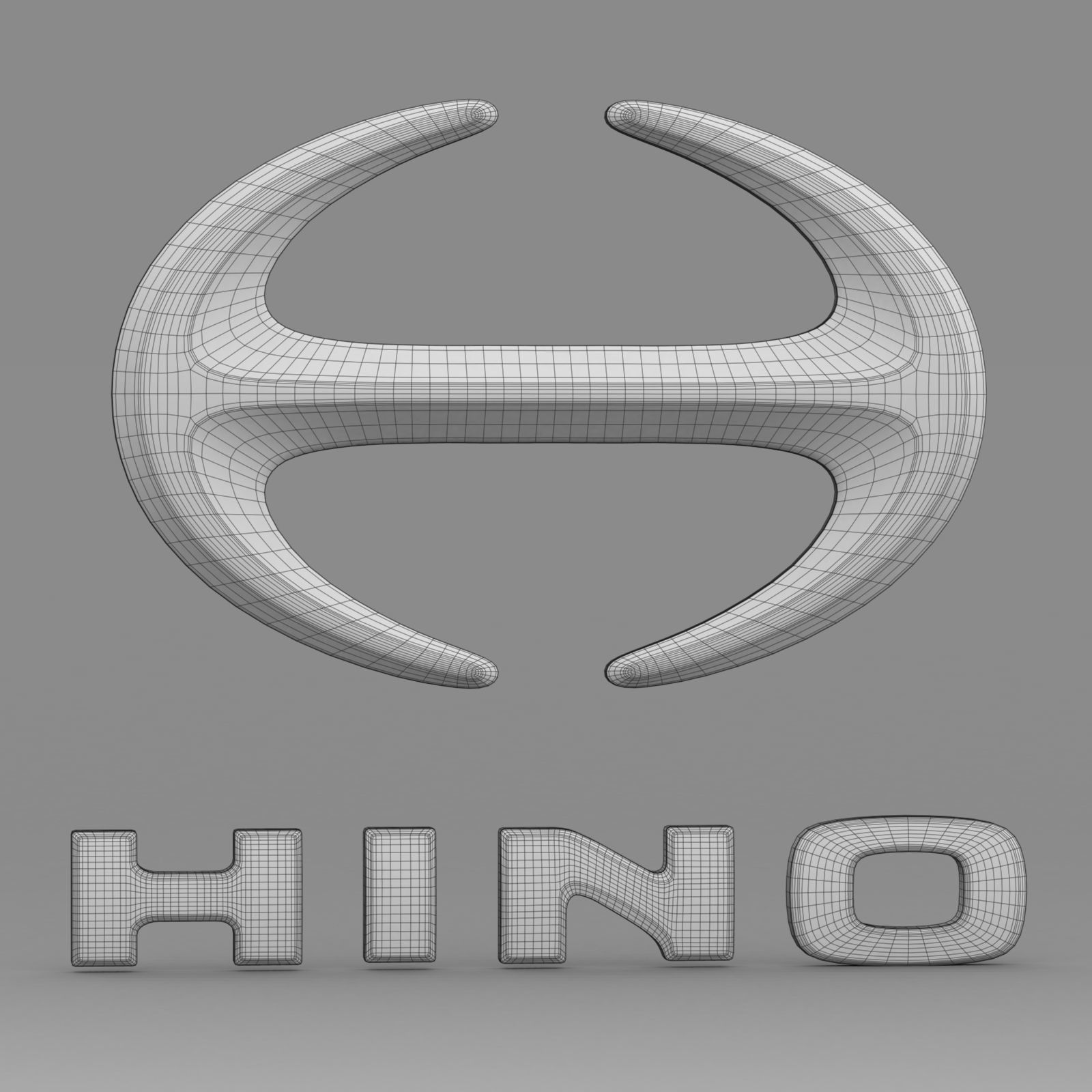 hino logo 3D model_13
