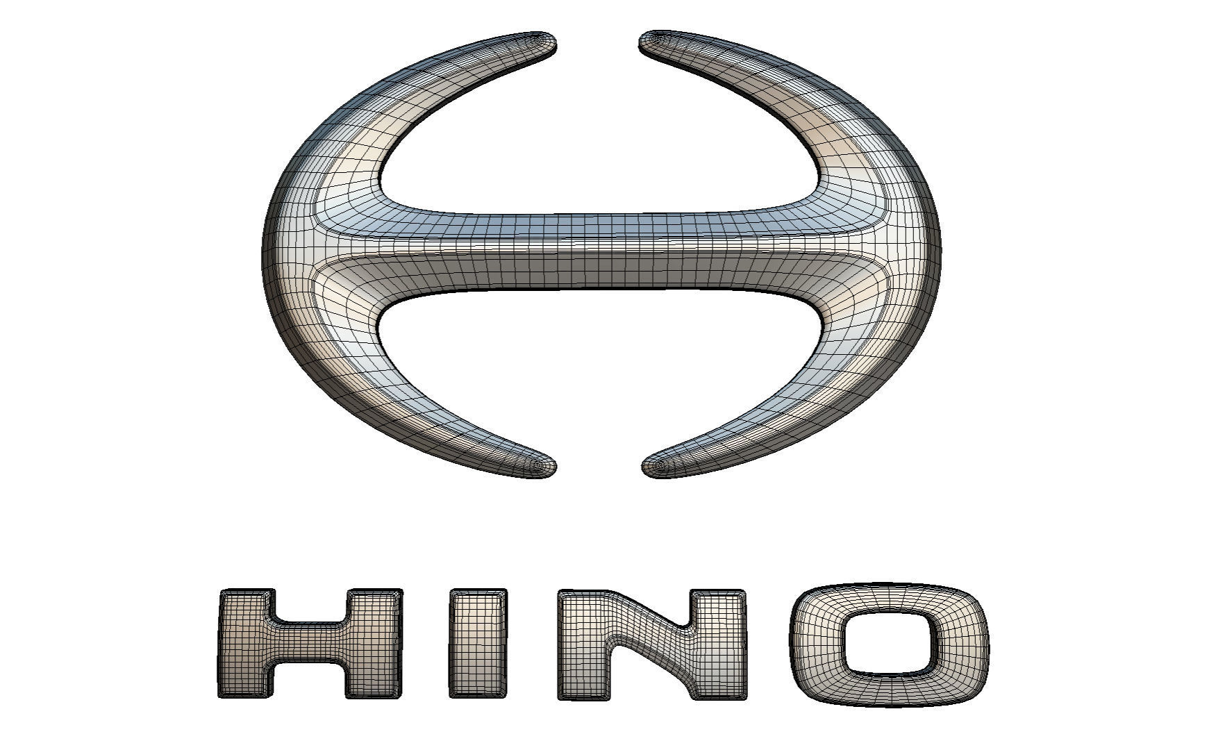 hino logo 3D model_6