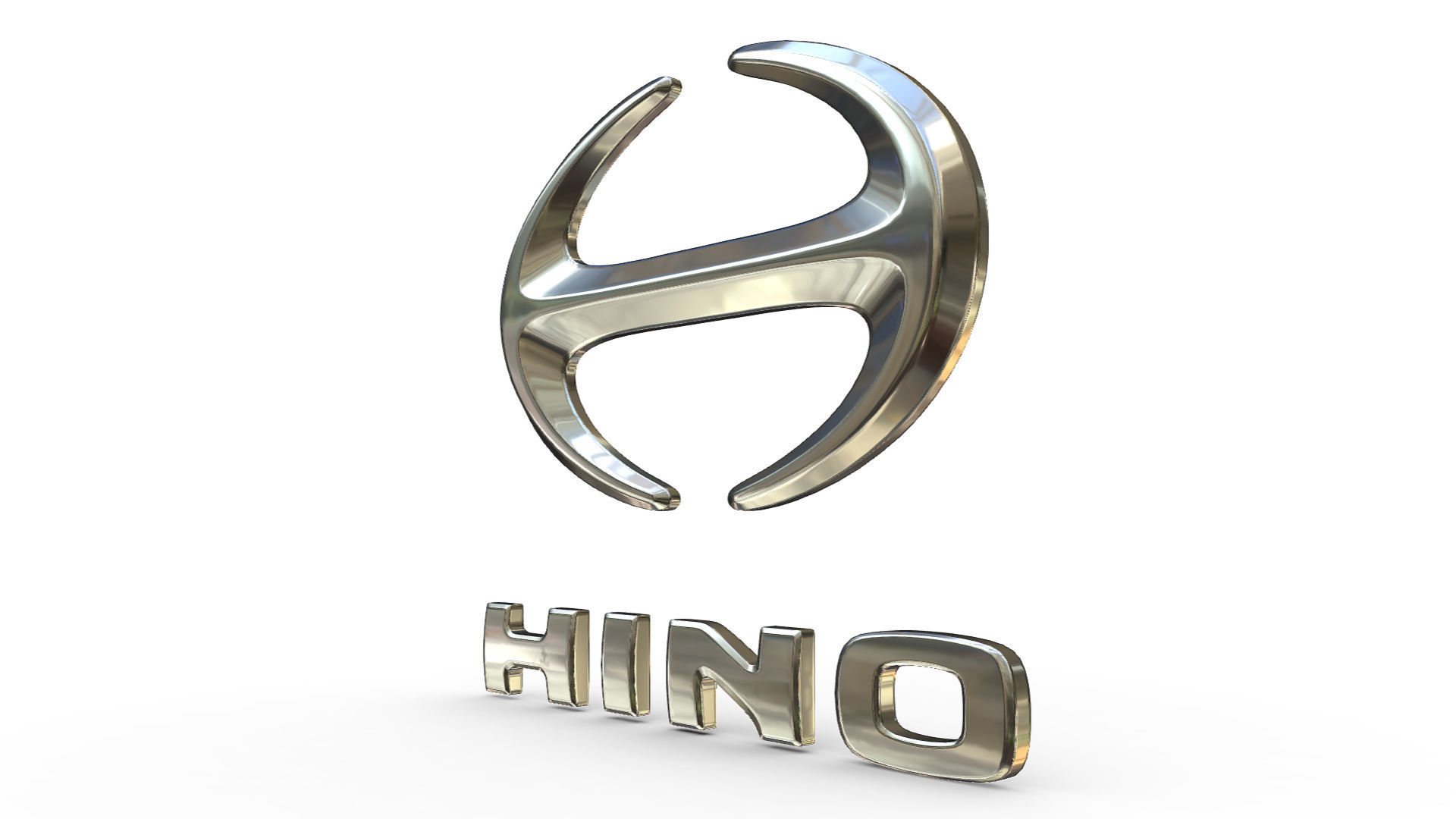 hino logo 3D model_2