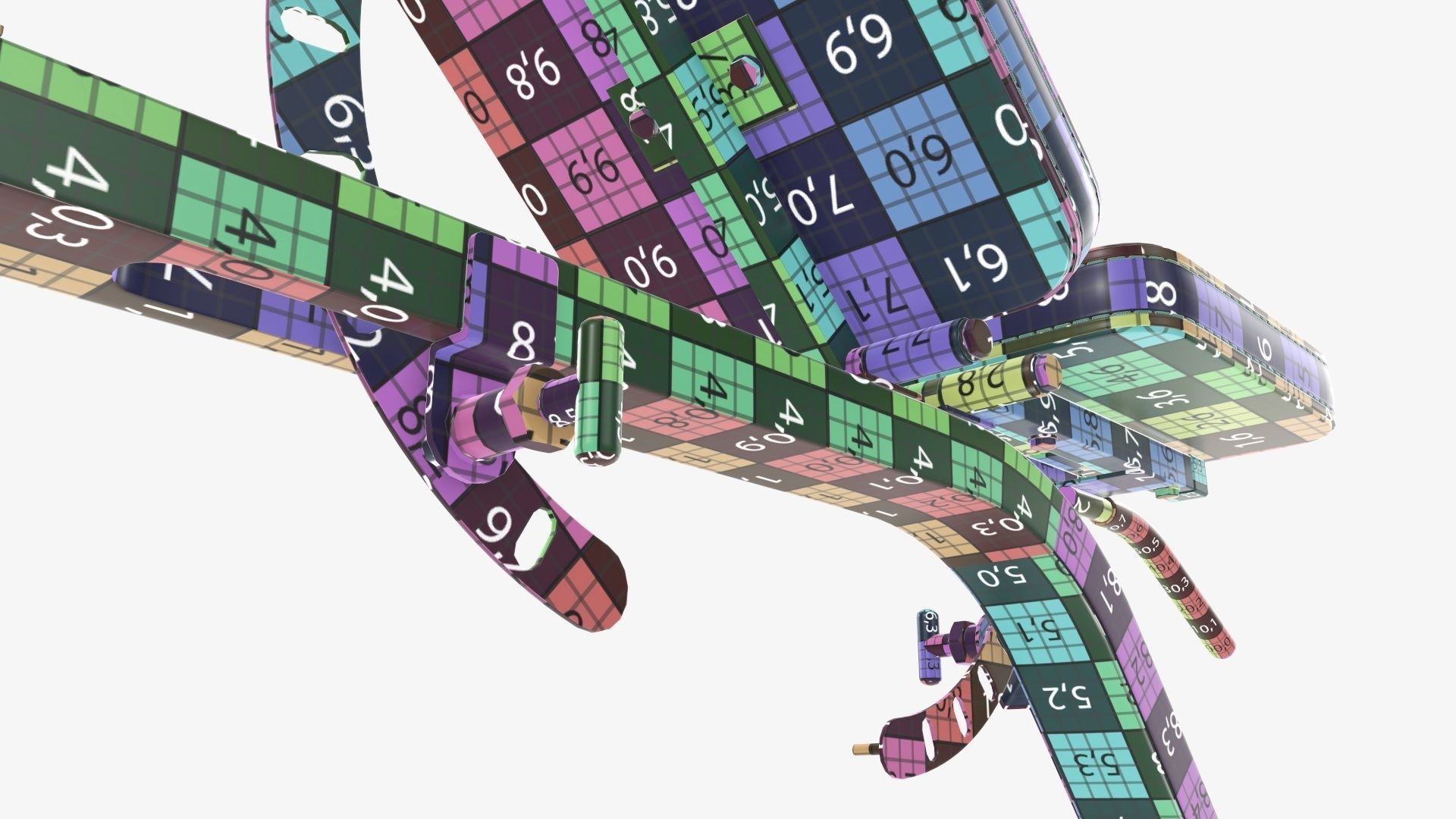 Adjustable flat weight bench 03 3D model_13