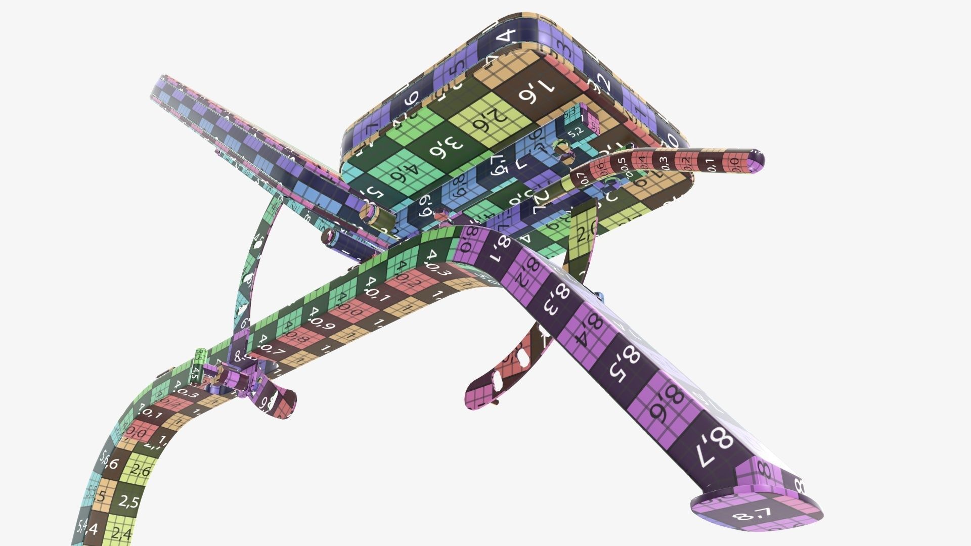 Adjustable flat weight bench 03 3D model_15