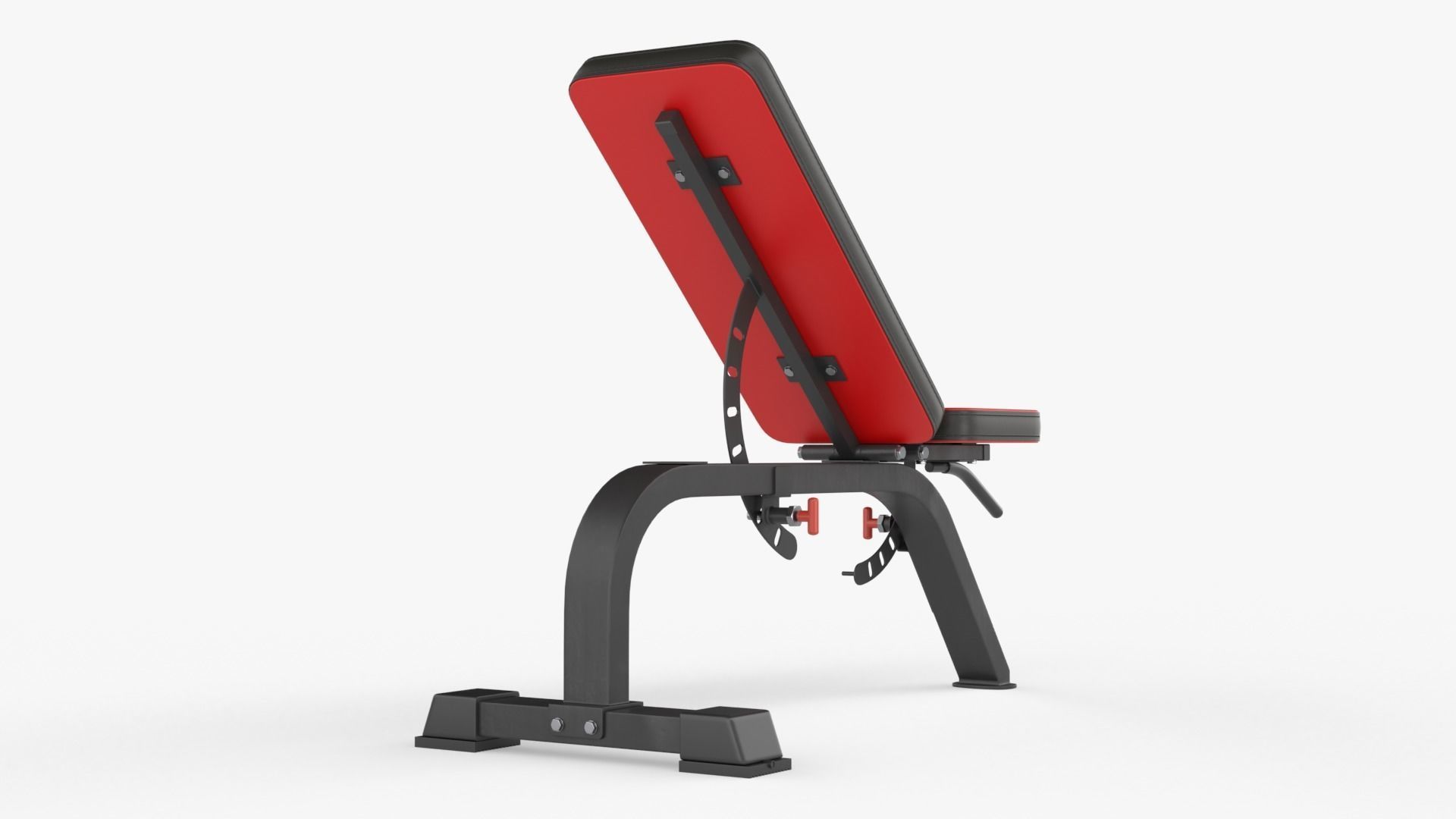 Adjustable flat weight bench 03 3D model_4