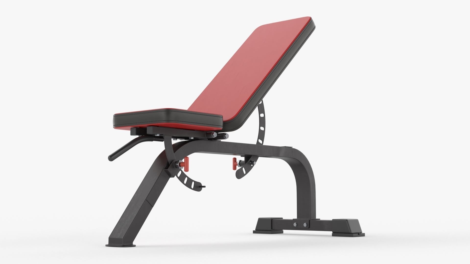 Adjustable flat weight bench 03 3D model_2