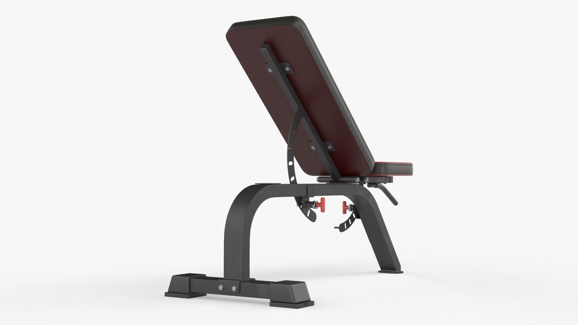Adjustable flat weight bench 03 3D model_3