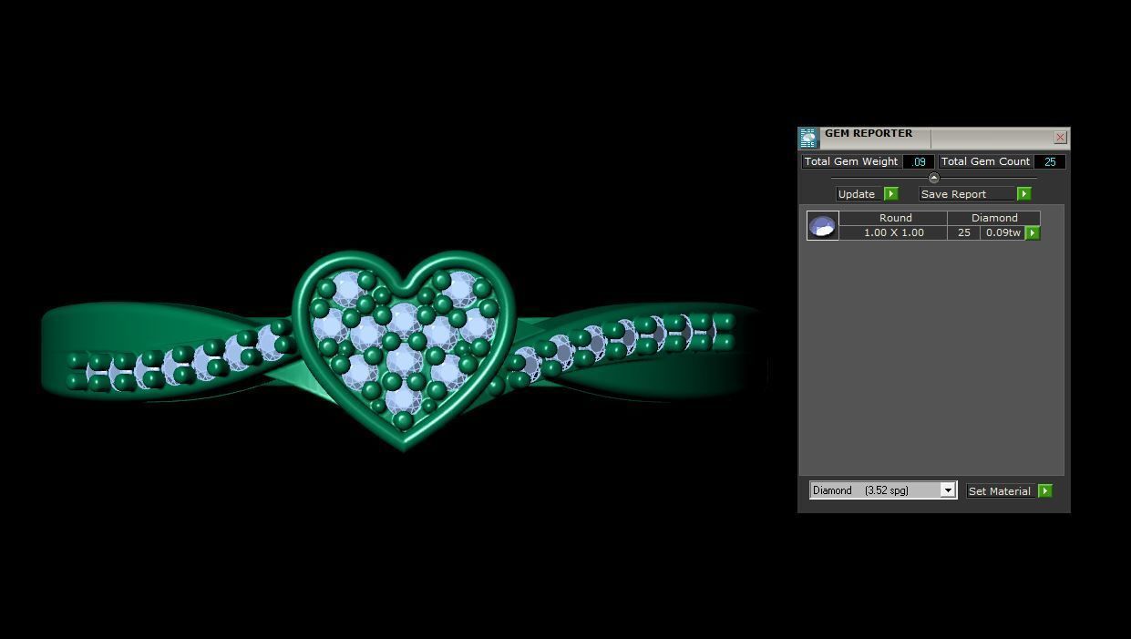 Heart ring 1 3D print model_4