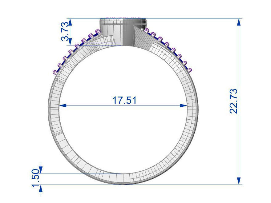 Heart ring 1 3D print model_5