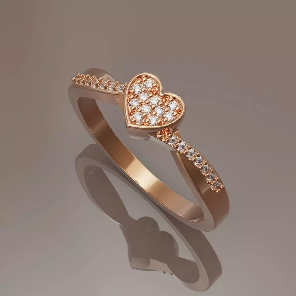 Heart ring 1 3D print model_0