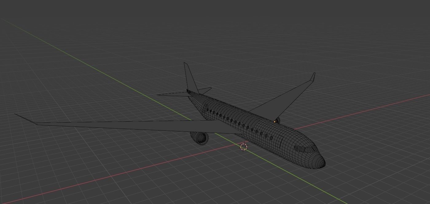Airplane  Free 3D model Low-poly 3D model_4