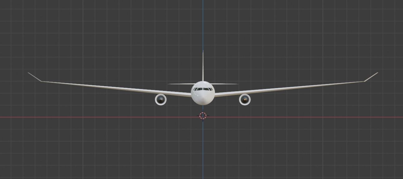 Airplane  Free 3D model Low-poly 3D model_2