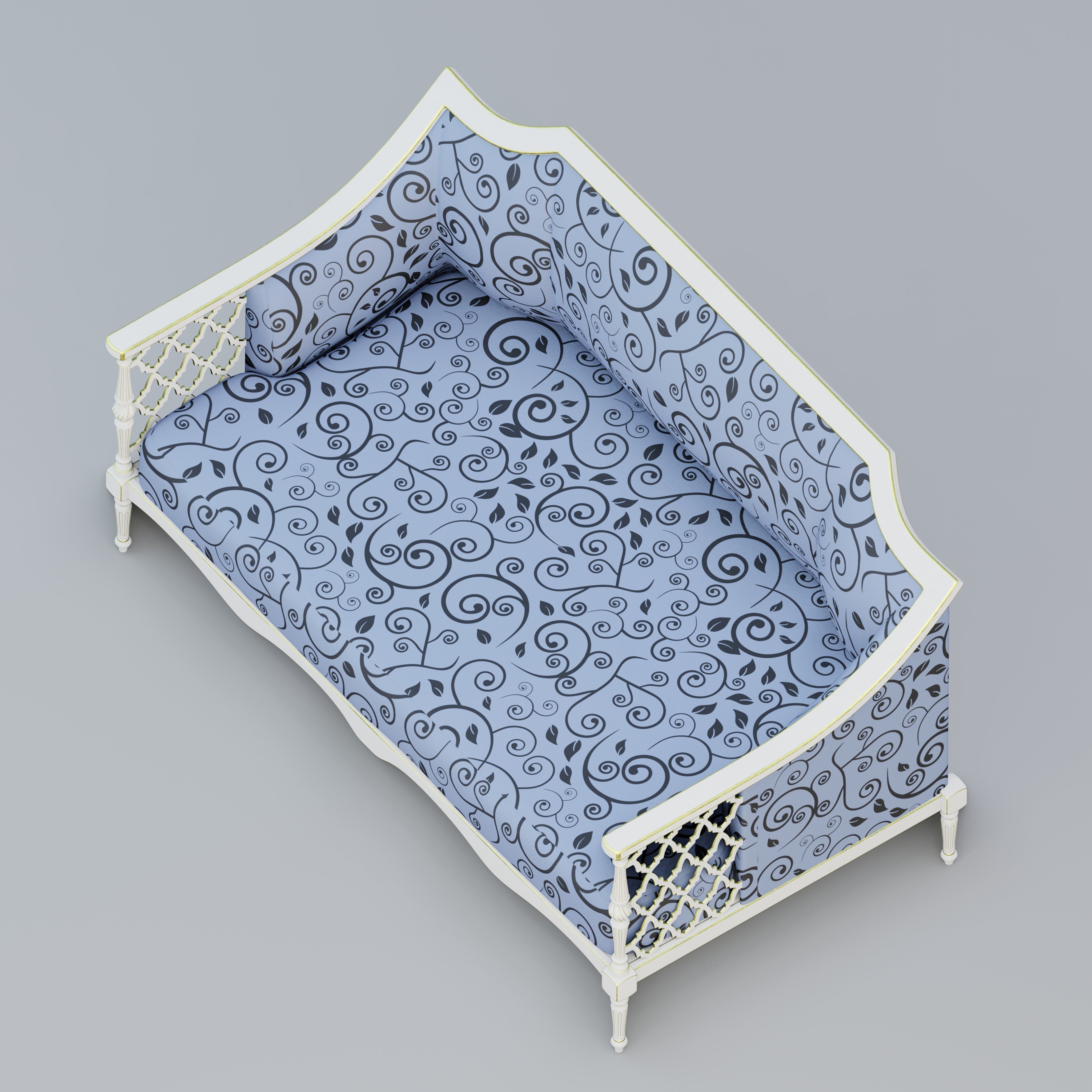 Lattice sofa 3D model_1