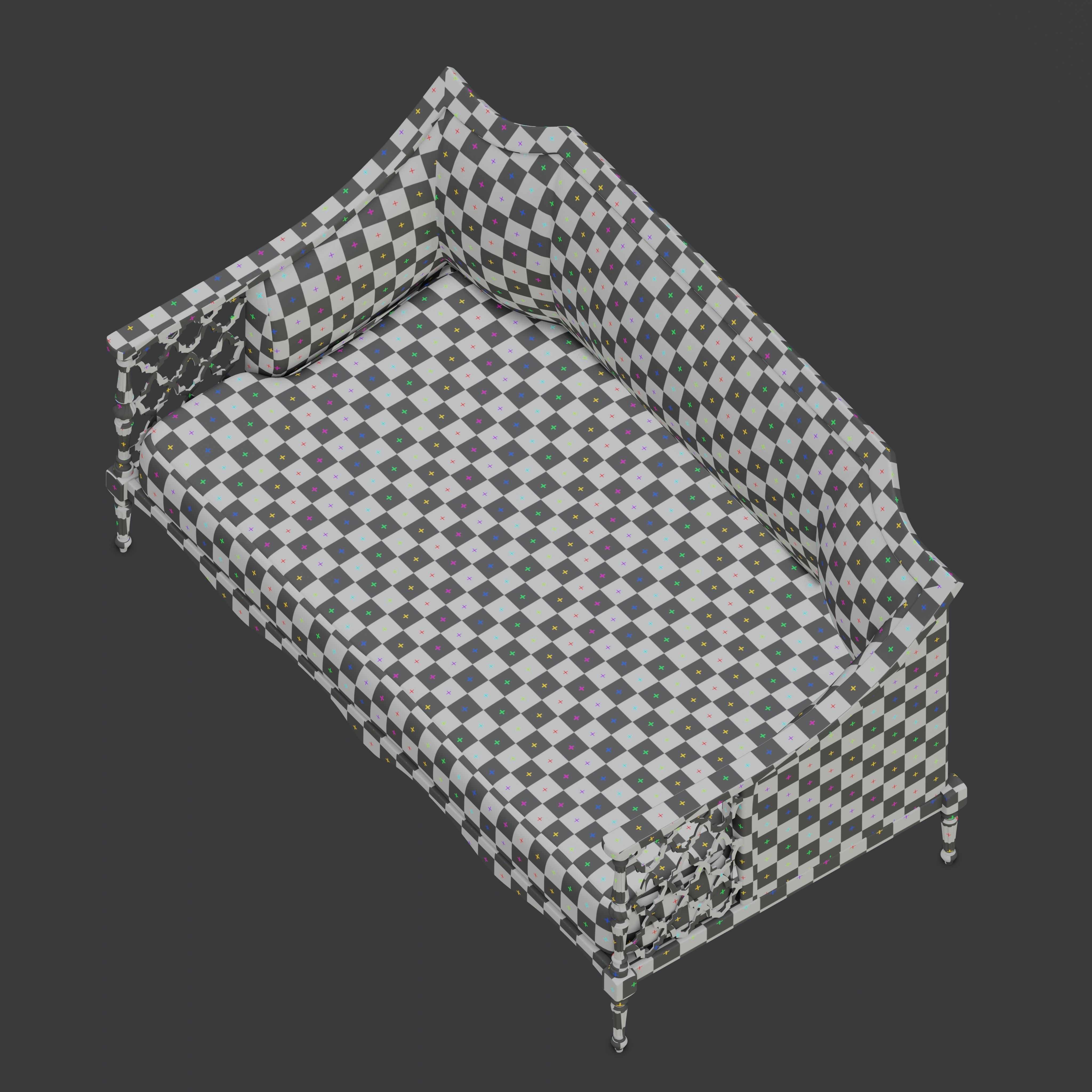 Lattice sofa 3D model_11